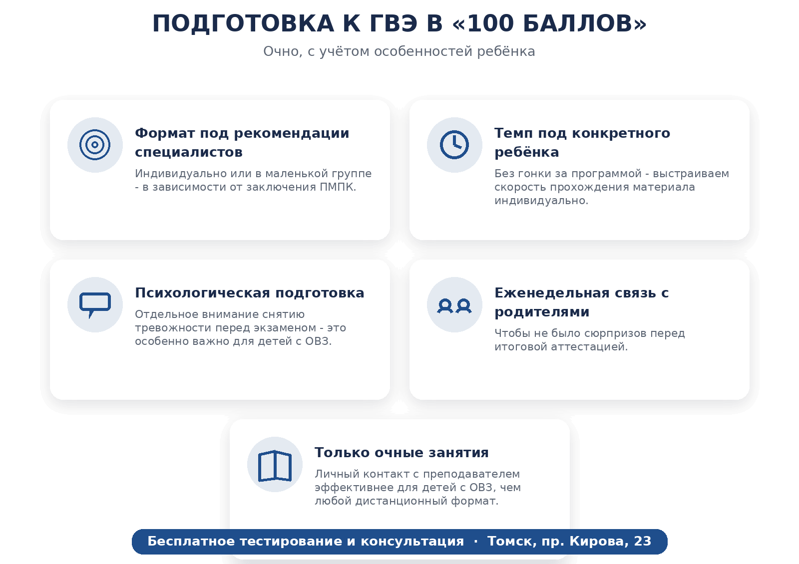Подготовка к ГВЭ для детей с ОВЗ в Томске
